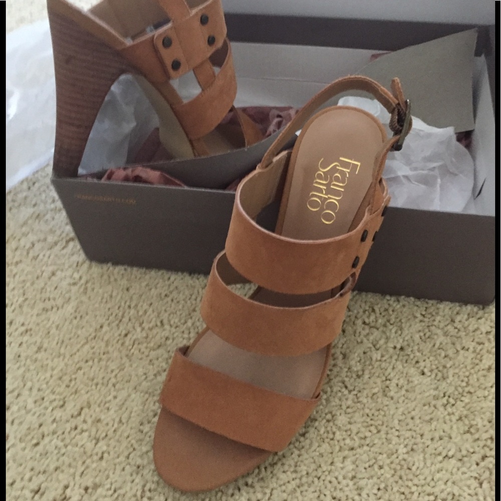 Caramel-Colored Suede Heels